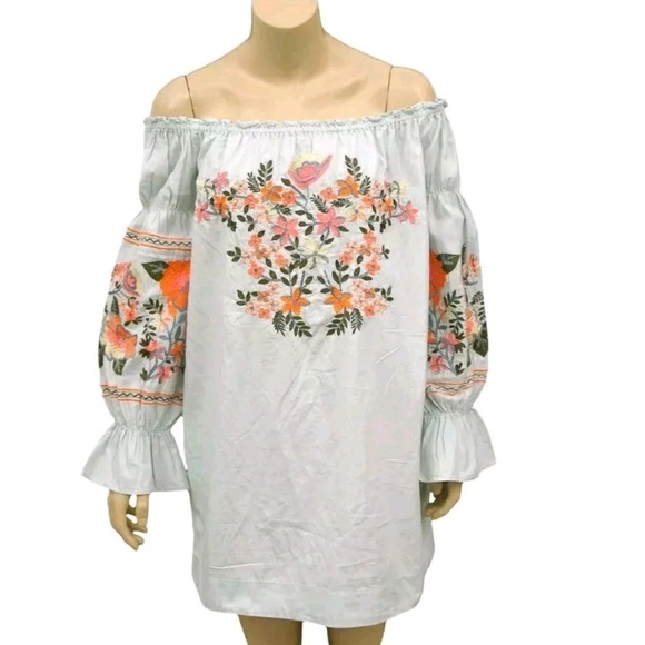 Free People Fleur Du Jour Embroider Shift Dress - Picture 4 of 8